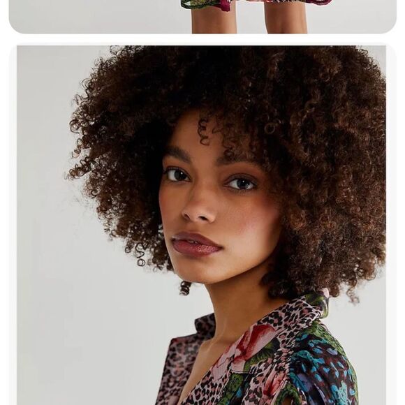 New with tag Free People NWT Size XS Toni Printed Mini/ Tunic mini dress - Picture 4 of 11